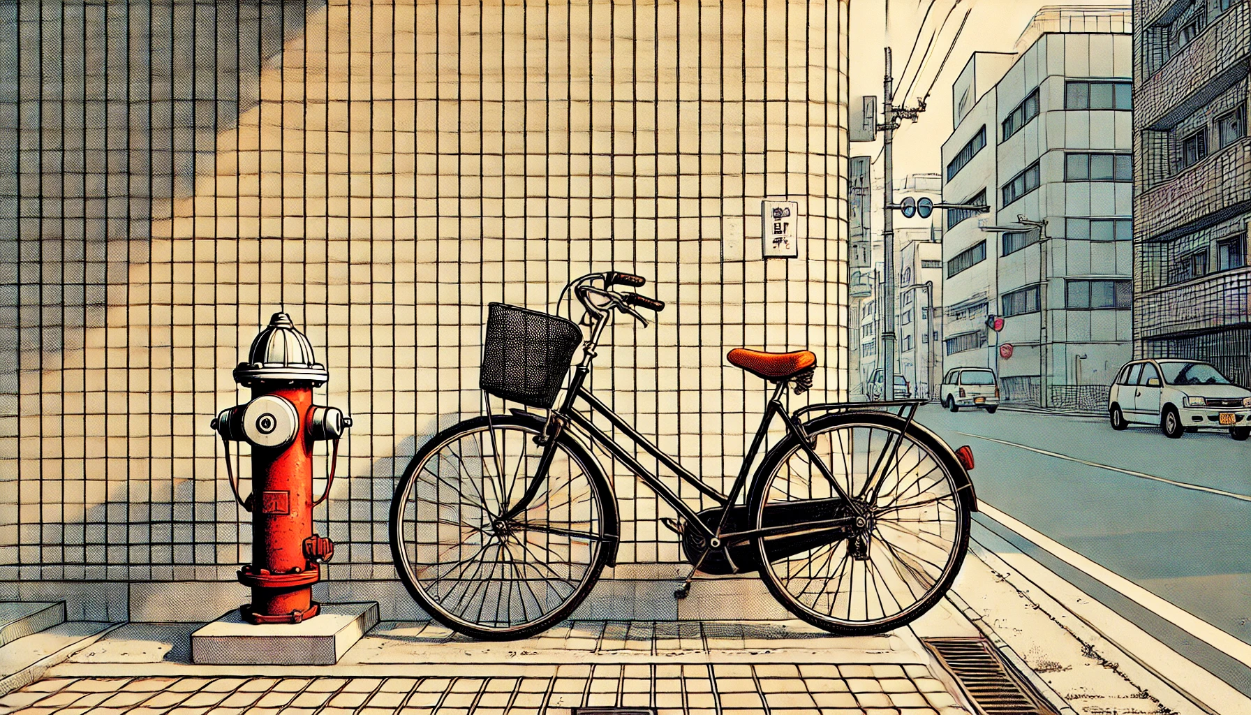 Manga Bike Wall